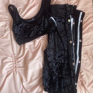 Cute black and white two piece set